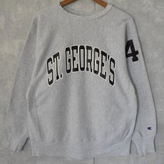 画像1: 90's Champion REVERSE WEAVE USA製 "ST.GEORGE'S" プリントスウェット L (1)