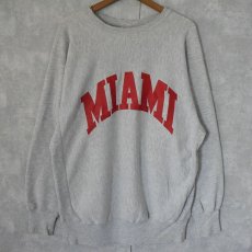 画像1: 90's Champion REVERSE WEAVE USA製 "MIAMI" プリントスウェット XXL (1)