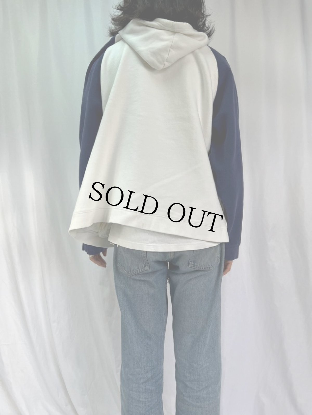 画像4: adidas ロゴ刺繍 スウェットフーディ－ XL (4)