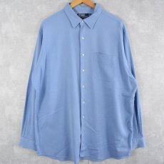 画像1: POLO Ralph Lauren "MARLOWE" シルク×コットンシャツ XL (1)