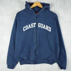 画像1: 90's COAST GUARD USA製 スウェットジップパーカー M (1)