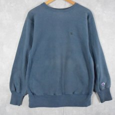 画像1: 90's Champion REVERSE WEAVE ロゴ刺繍 スウェット L (1)