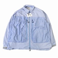 画像1: COMFY OUTDOOR GARMENT "COVERED SHIRTS" BLUE STRIPE 【L】 (1)