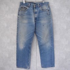 画像1: 80's Levi's 501 USA製 内股シングル デニムパンツ W33 (1)