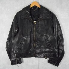 画像1: 60〜70's Cal Leather Jackets Manufactures Leather Policeman Jacket (1)