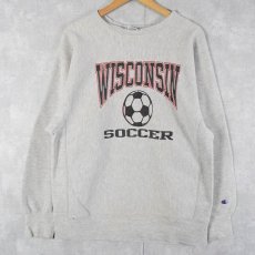 画像1: 【SALE】 90's Champion REVERSE WEAVE USA製 "WISCONSIN" プリントスウェット XL (1)