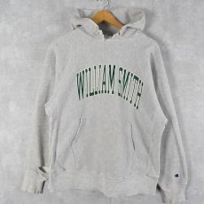 画像1: 90's Champion REVERSE WEAVE "WILLIAM SMITH" プリントスウェットフーディー L (1)