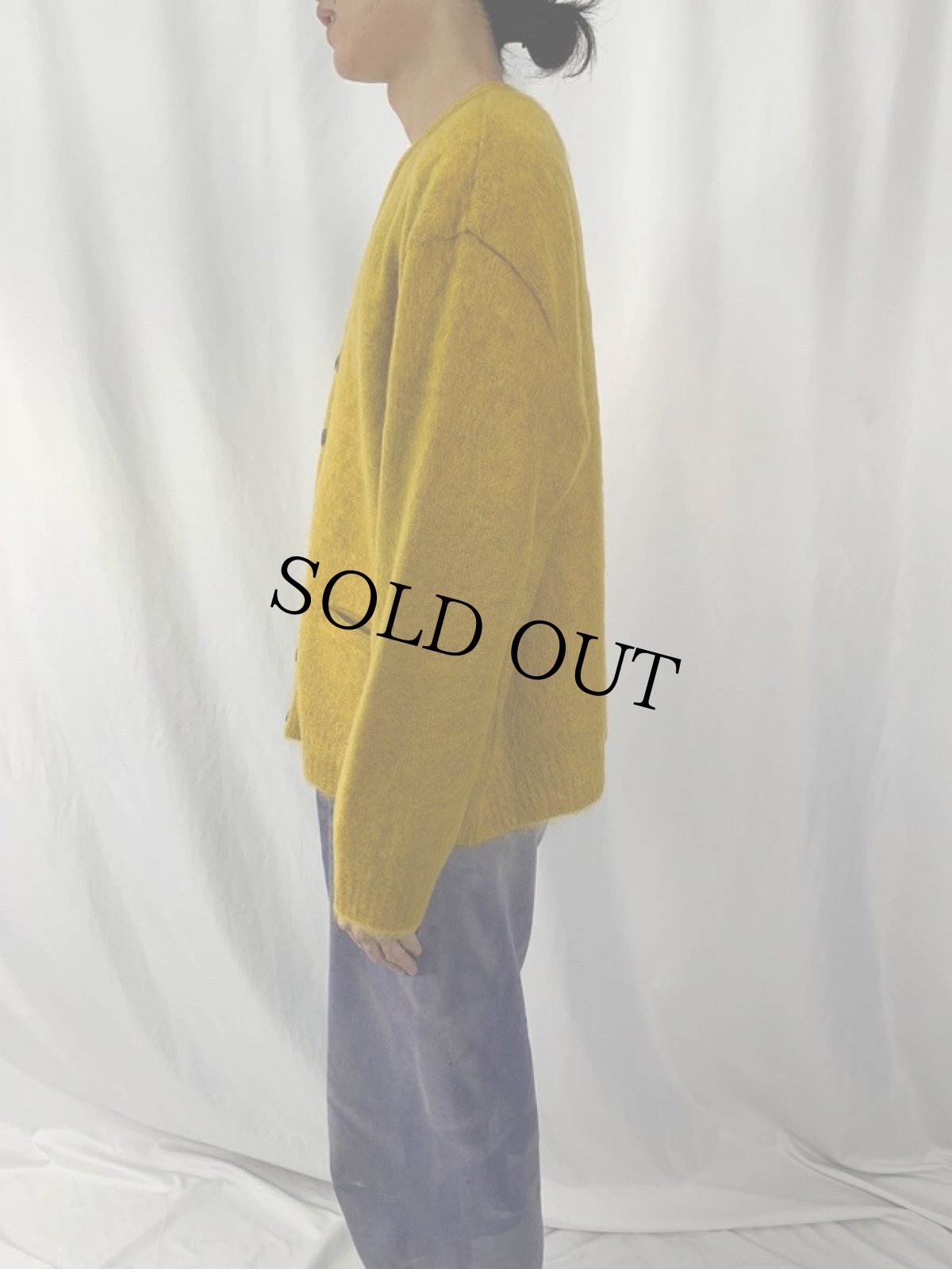 画像5: F.O.G. "Mohair Knit Wide Cardigan" Mustard SIZE M (5)