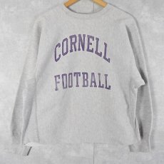 画像1: 90's Champion REVERSE WEAVE USA製 "CORNEL FOOTBALL" カットオフスウェット XL (1)