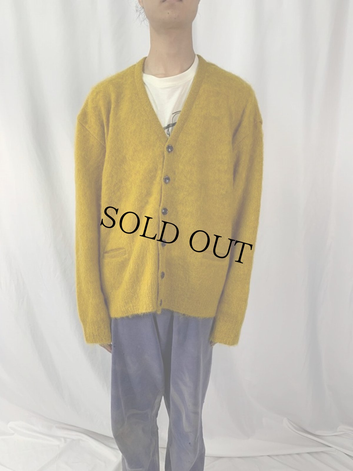画像4: F.O.G. "Mohair Knit Wide Cardigan" Mustard SIZE L (4)