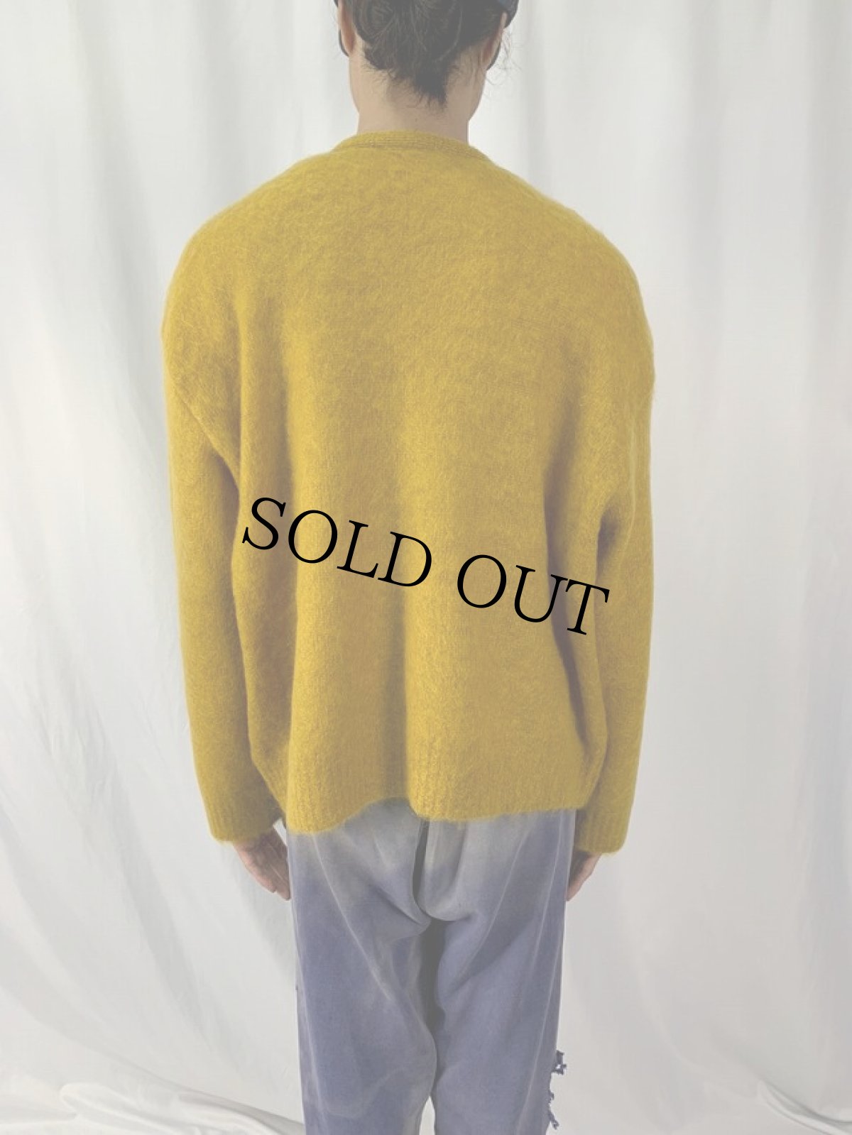 画像6: F.O.G. "Mohair Knit Wide Cardigan" Mustard SIZE M (6)