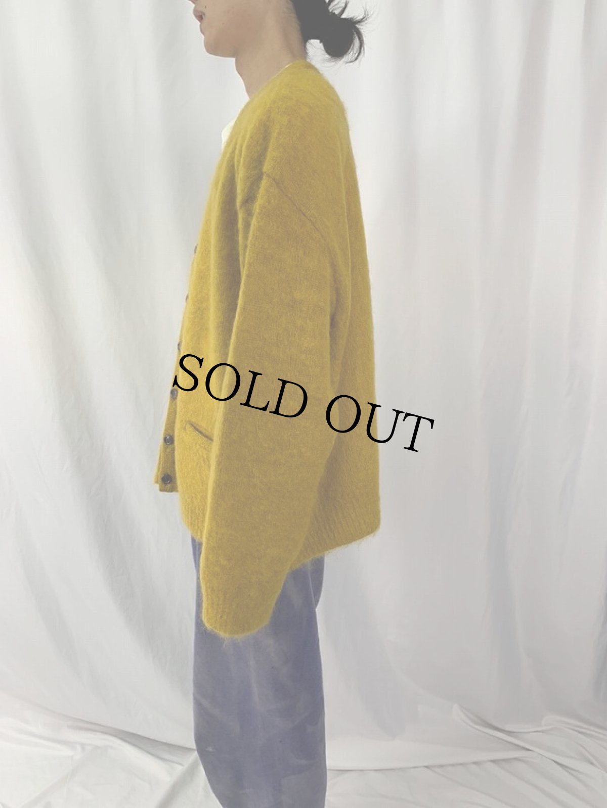 画像5: F.O.G. "Mohair Knit Wide Cardigan" Mustard SIZE L (5)