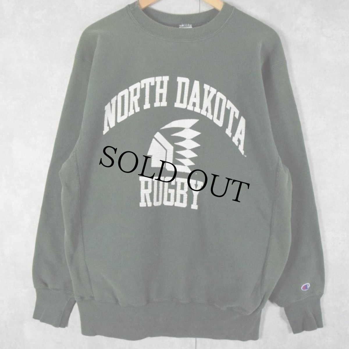 画像1: 90's Champion REVERSE WEAVE USA製 "NORTH DAKOTA RUGBY" XXL (1)