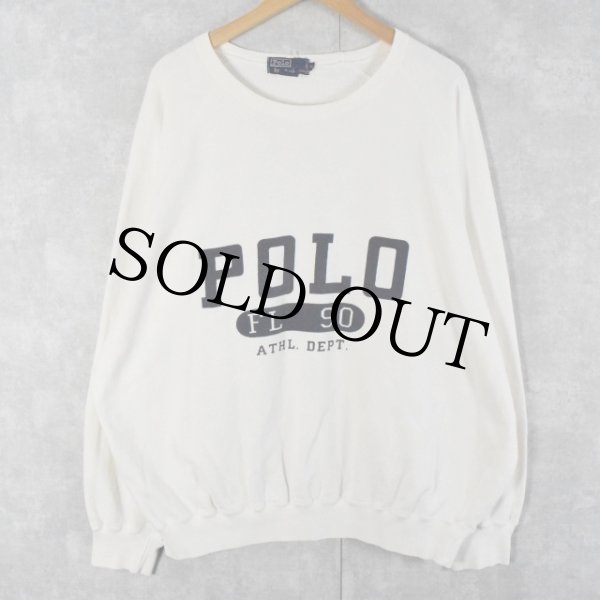 90s Polo Ralph Lauren Stripe Sweatshirt 紺オレンジ S ポロ