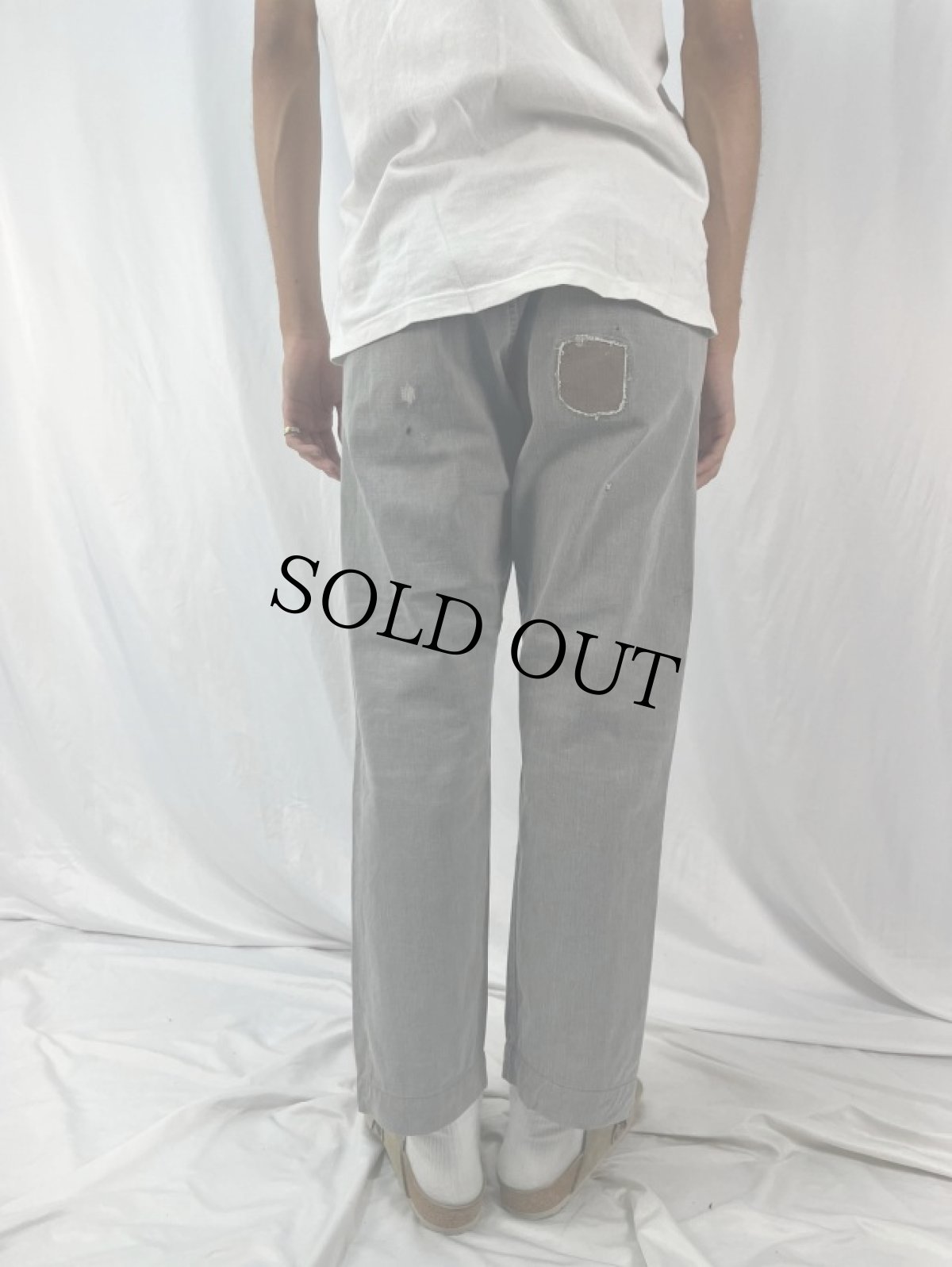 画像4: KAPITAL KOUNTRY バックルバック パッチワークデニムパンツ W30 (4)