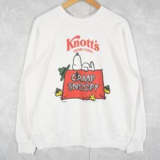 画像1: 80's SNOOPY "Knott's BERRY FARM" キャラクタープリント ラグランスウェット (1)