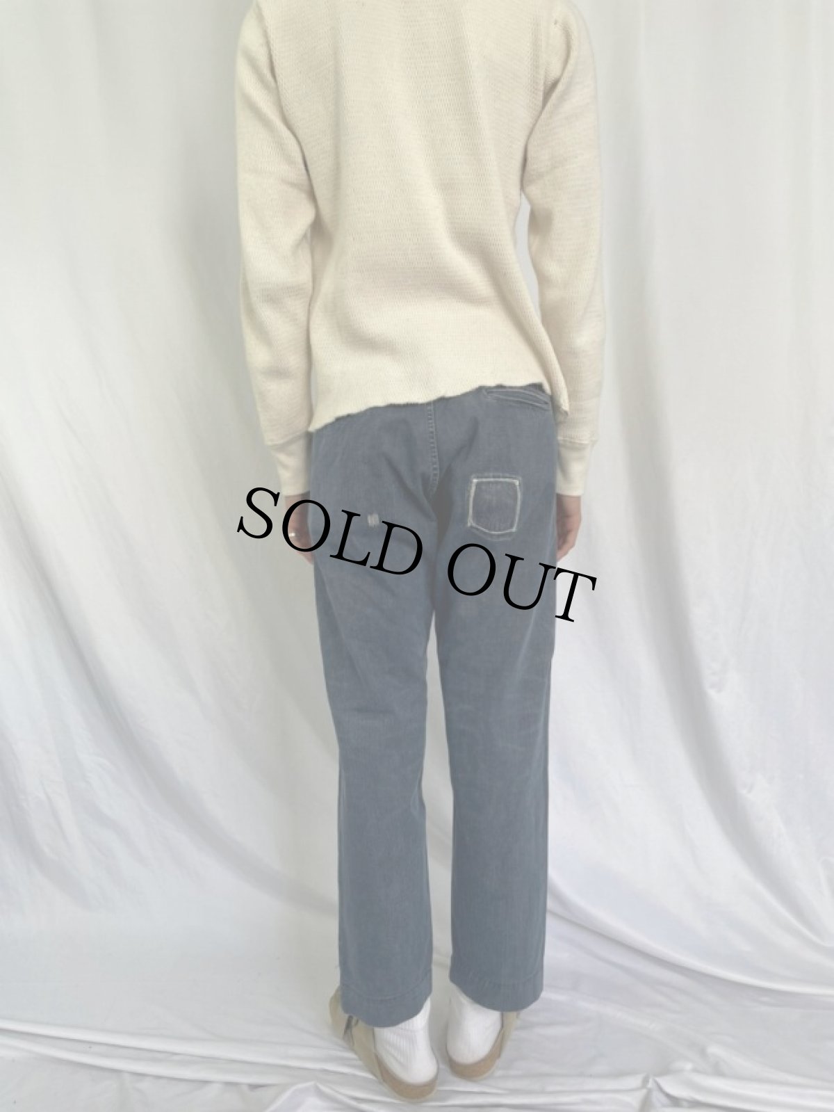 画像4: KAPITAL パッチワーク バックルバック デニムパンツ W29 (4)