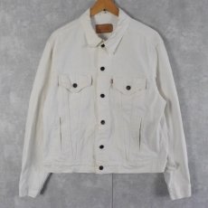 画像1: 80's Levi's 70506-0251 USA製 ホワイトデニムジャケット (1)