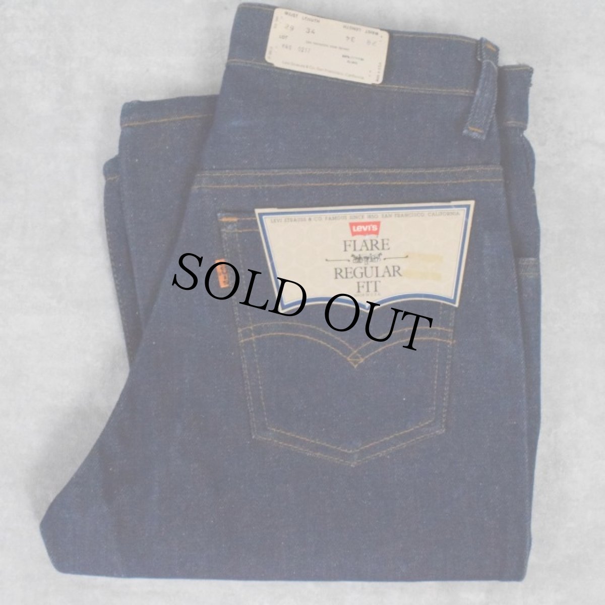 画像1: 80's Levi's 646 USA製 ベルボトム デニムパンツ フラッシャー付きDEADSTOCK W29 (1)