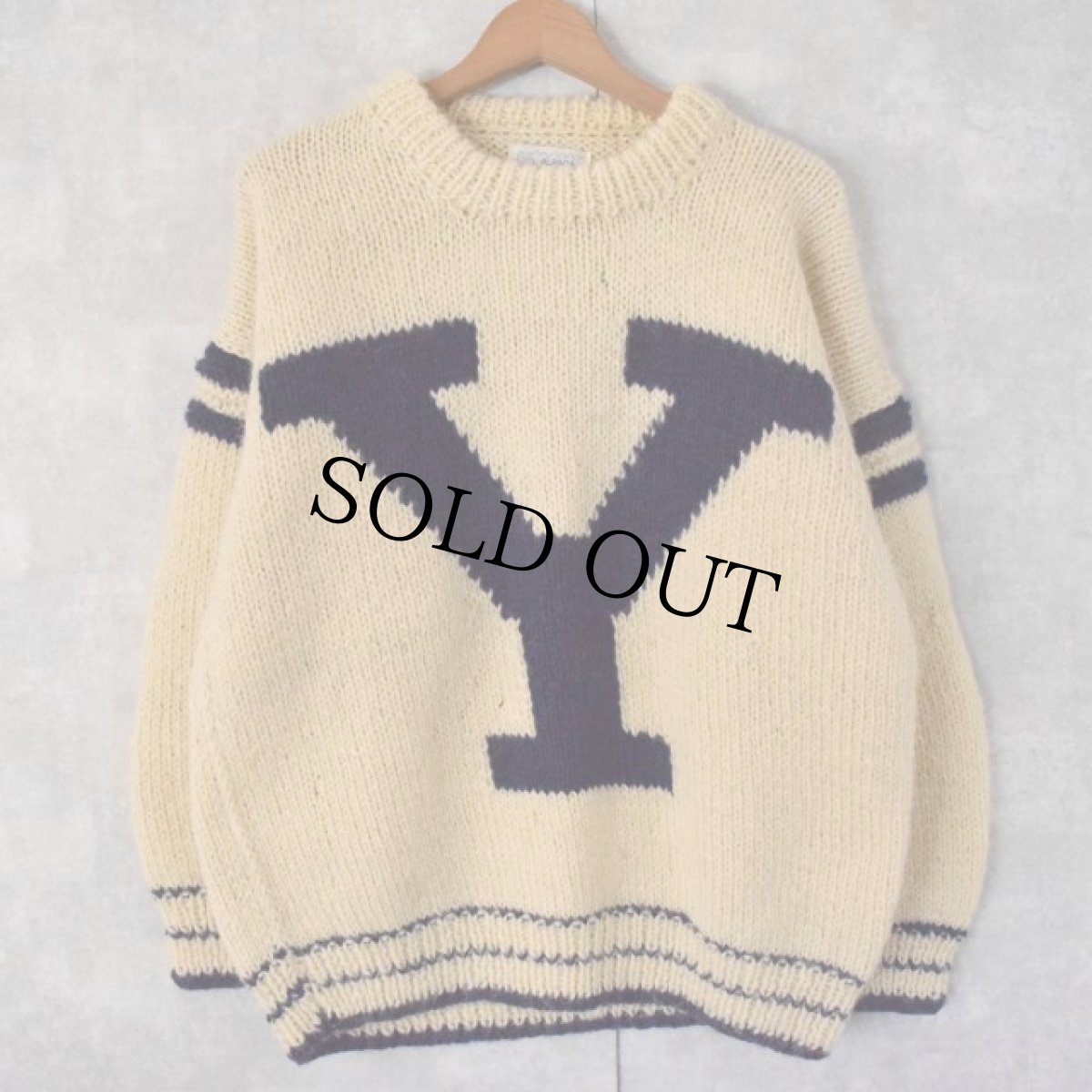 画像1: 90's ALPACA IMPORTS ネパール製 "YALE" ウールニットセーター (1)