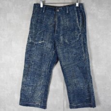 画像1: KAPITAL KOUNTRY コンチョボタン 襤褸加工デニムパンツ W31 (1)
