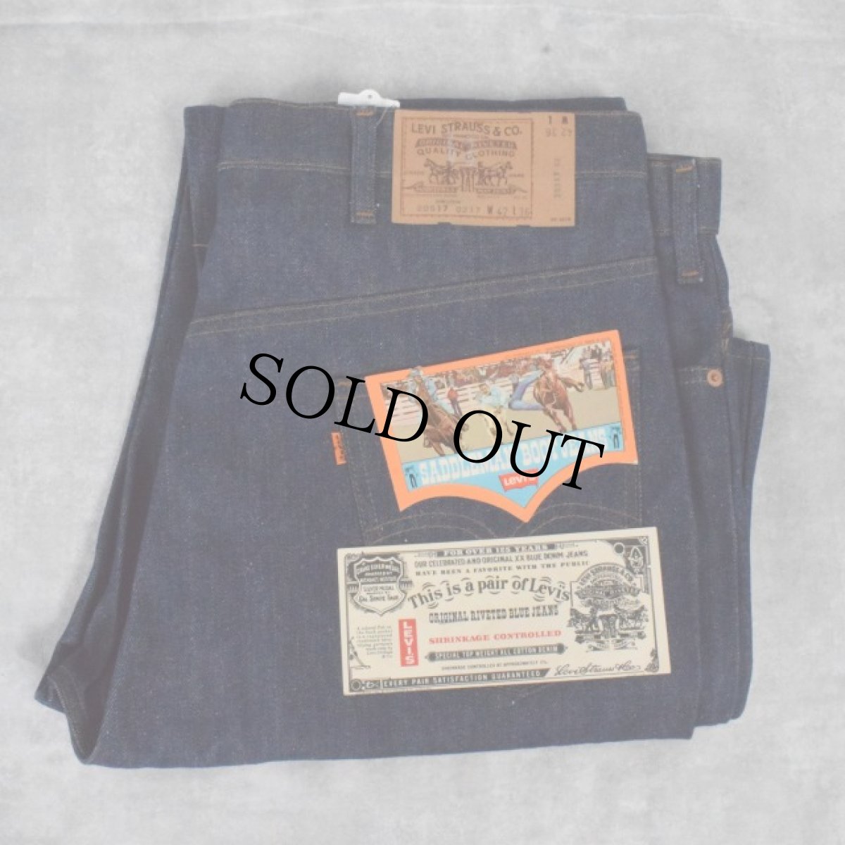 画像1: 70's Levi's 517 デニムパンツ フラッシャー付き DEADSTOCK W43 (1)