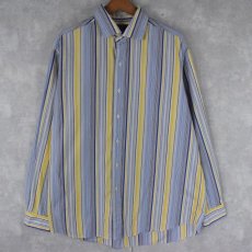 画像1: 90's POLO Ralph Lauren "WESTERTON" マルチストライプ柄 コットンシャツ L (1)