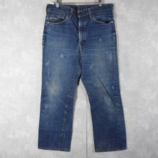 画像1: 70's Levi's 517 USA製 66single ブーツカットデニムパンツ W36 (1)