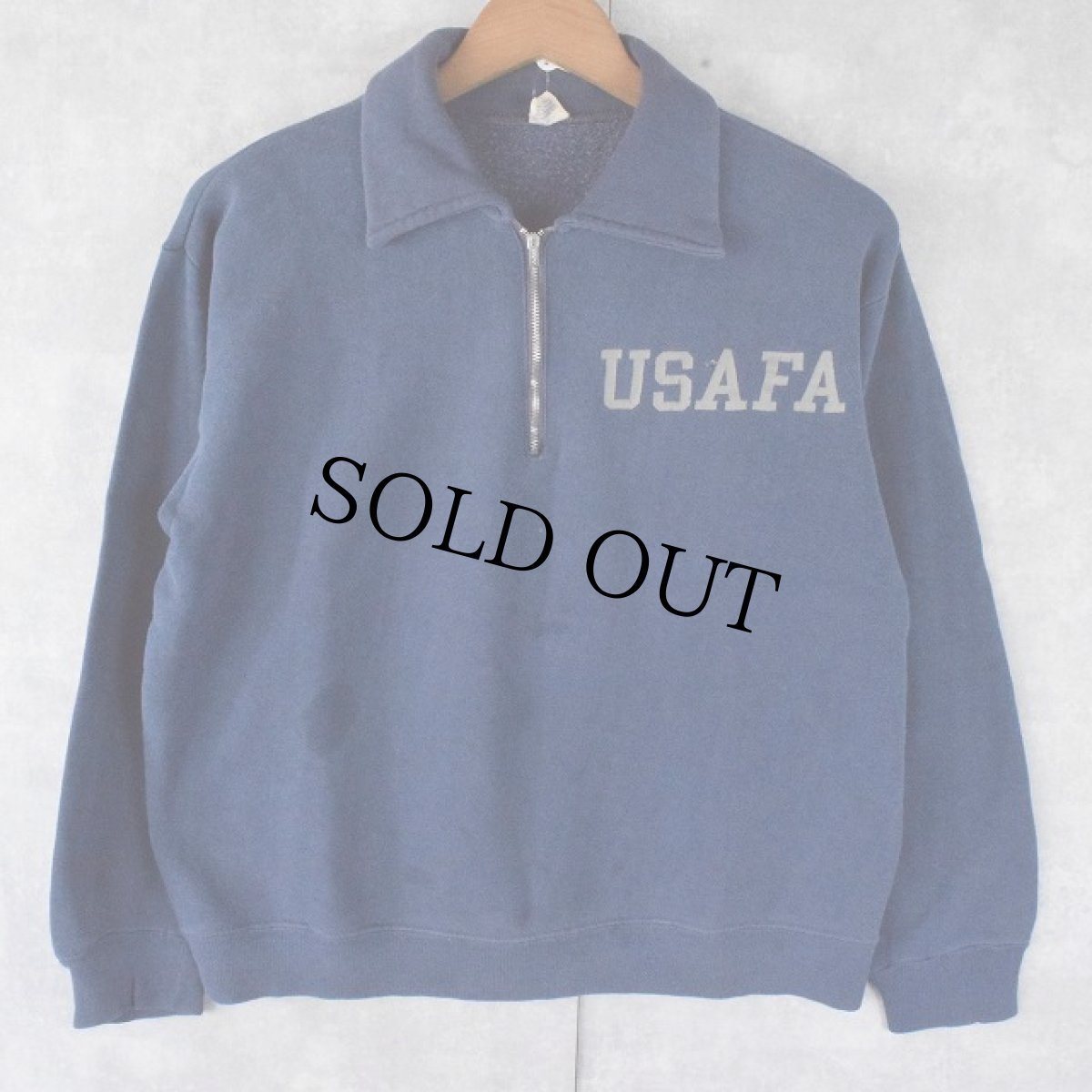 画像4: 70's ARTEX USAFA ハーフジップスウェット M (4)