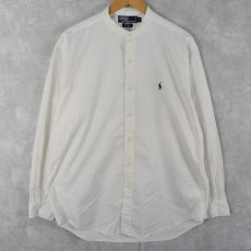 画像1: 90's〜 POLO Ralph Lauren "POSTBOY" コットンツイル バンドカラーシャツ M (1)