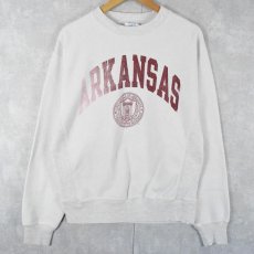 画像1: Champion REVERSE WEAVE "ARKANSAS" インサイドアウトデザイン プリントスウェット L (1)