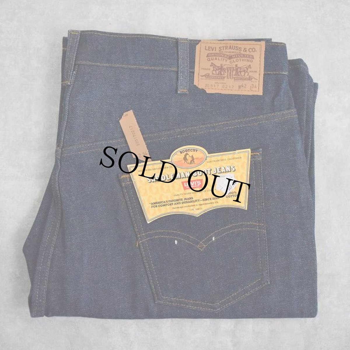 画像1: 80's Levi's 20517-0217 USA製 デニムパンツ フラッシャー付きDEADSTOCK W41 (1)