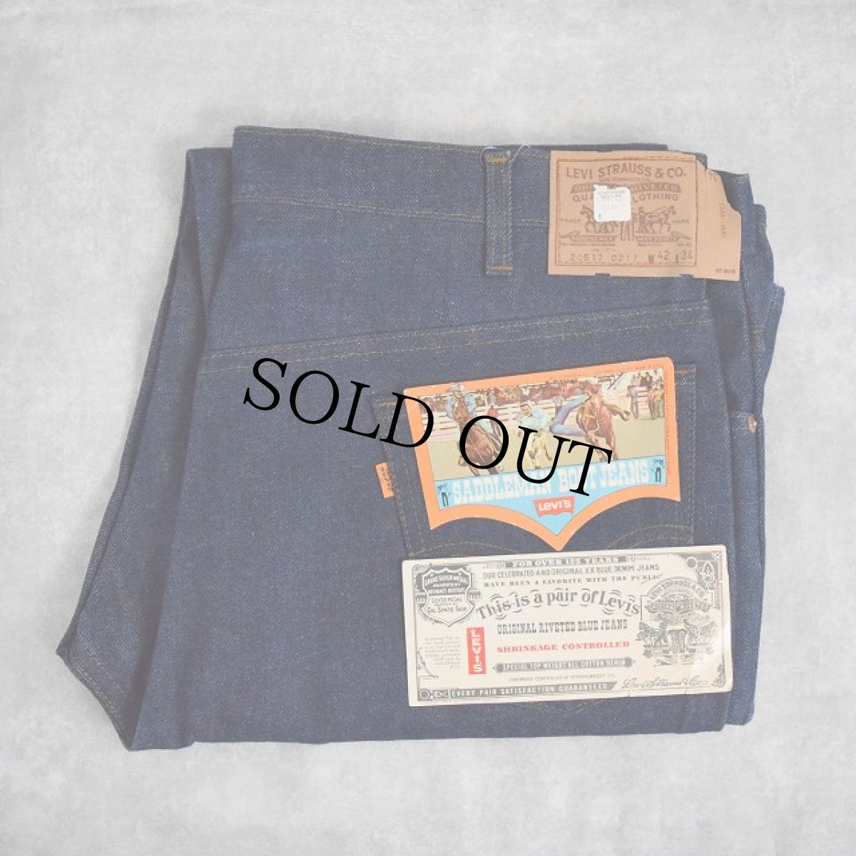 画像1: 80's Levi's 20517-0217 USA製 デニムパンツ フラッシャー付きDEADSTOCK W42 (1)