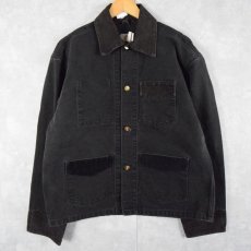 画像1: 80〜90's Carhartt USA製 コーデュロイ切り替え ダックカバーオール L (1)