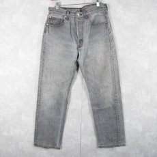 画像1: 90's Levi's 501 CANADA製 ブラックデニムパンツ W32 (1)