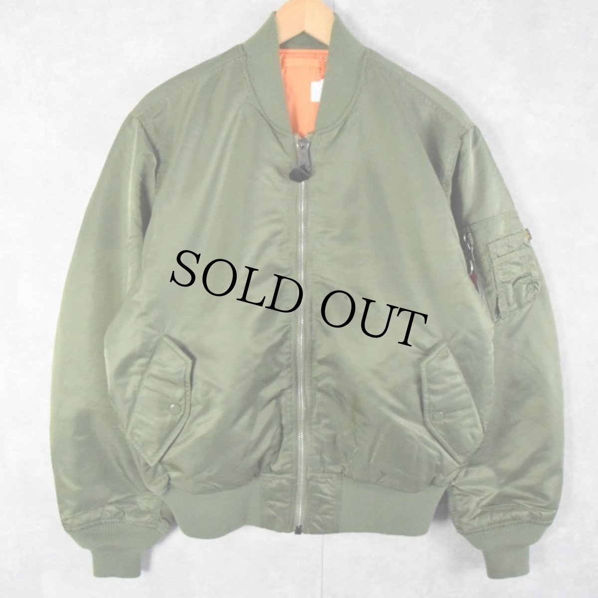 画像1: 民間品 ALPHA INDUSTRIES,INC. MA-1 フライトジャケット LARGE (1)