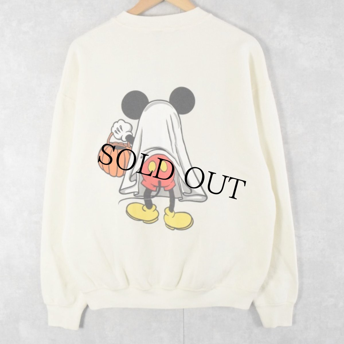 画像2: Disney MICKEY MOUSE "HALLOWEEN" キャラクタースウェット XL (2)