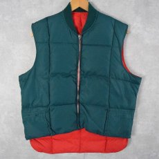 画像1: 【SALE】 60's リバーシブル ナイロンダウンベスト (1)