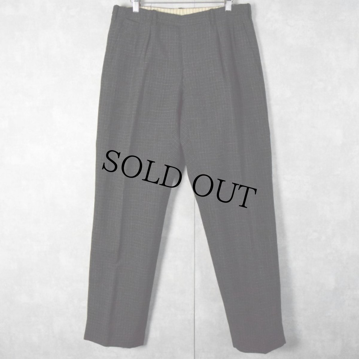 画像3: 60's チェック柄 ウールテーラードジャケット & スラックス SETUP (3)