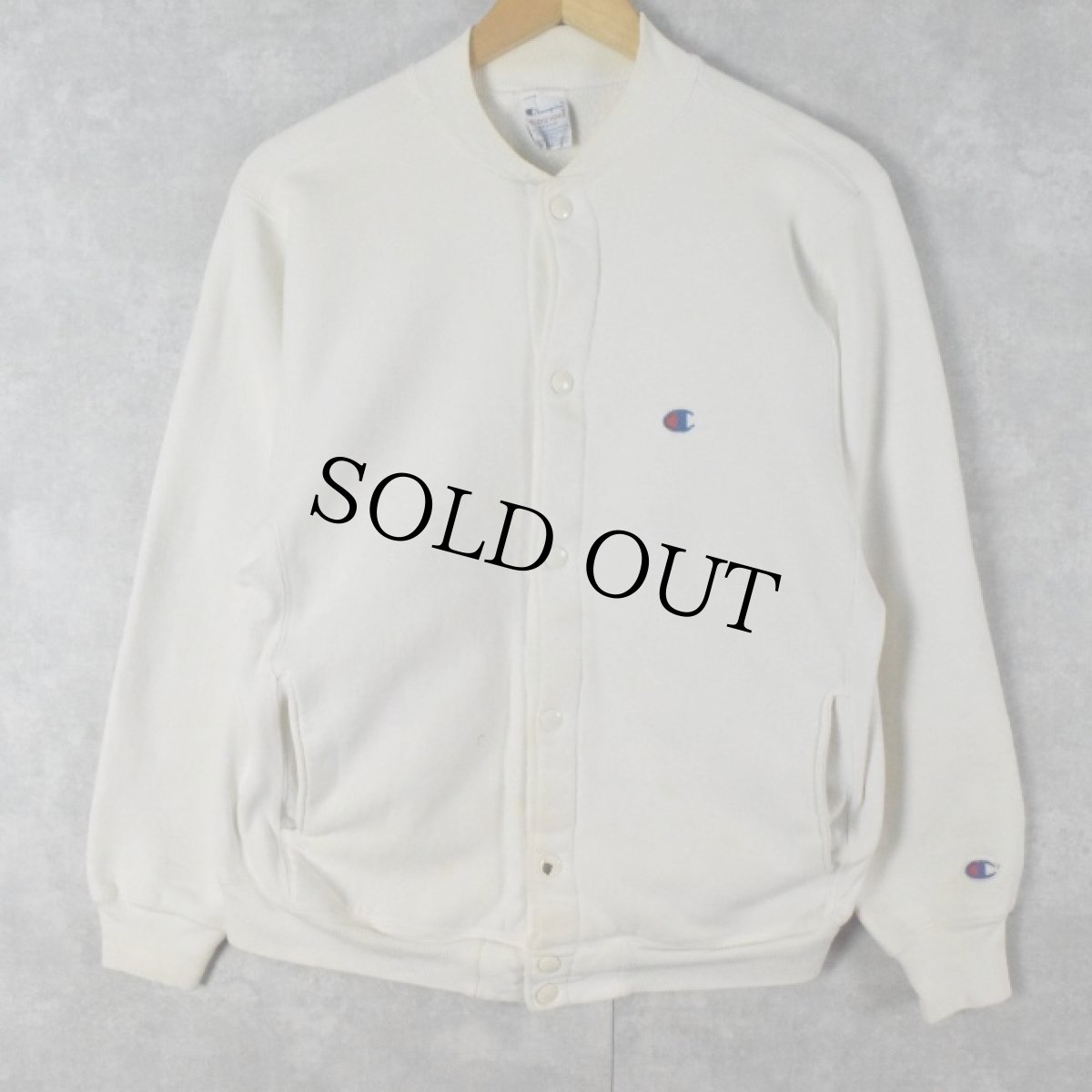 画像1: 【SALE】 90's Champion REVERSE WEAVE USA製 目付き スウェットスタジャン M (1)