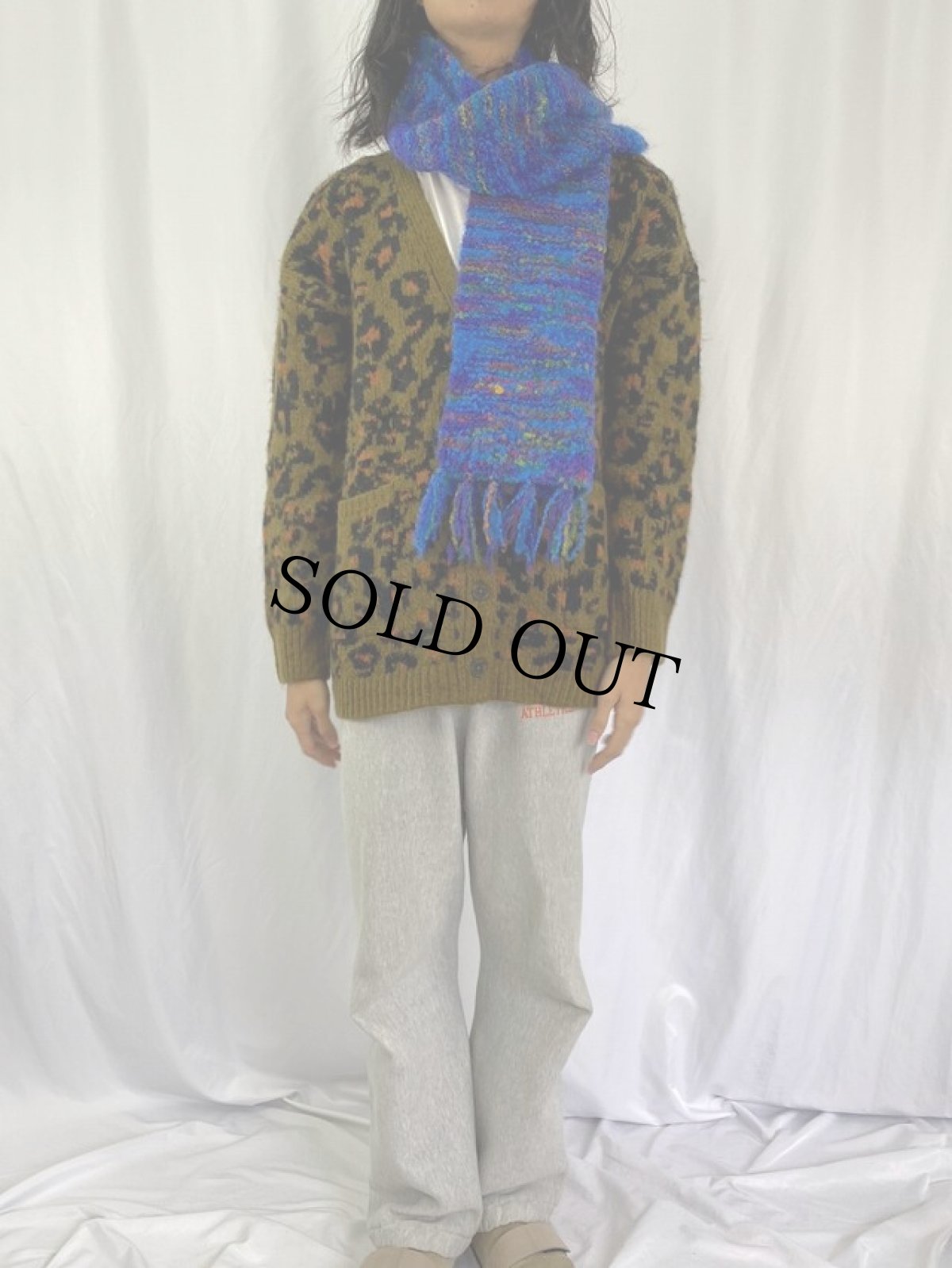 画像2: ミックスカラー ループニットマフラー (2)