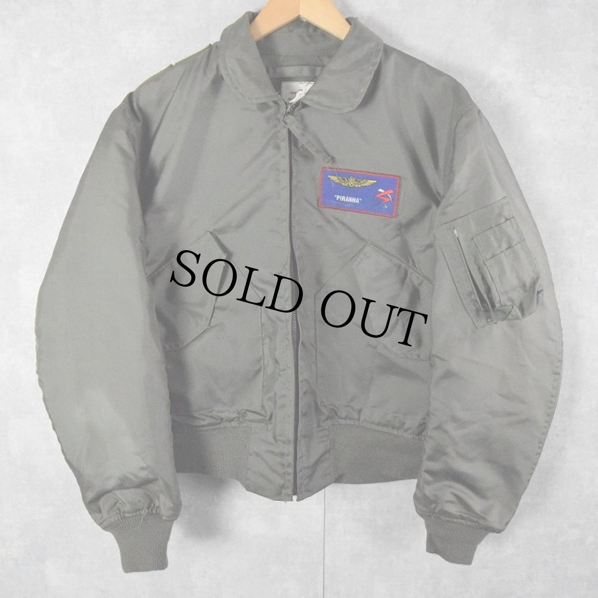 画像2: 90's U.S.AIR FORCE CWU-36/P パッチ付き フライトジャケット M (2)