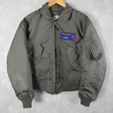 画像2: 90's U.S.AIR FORCE CWU-36/P パッチ付き フライトジャケット M (2)