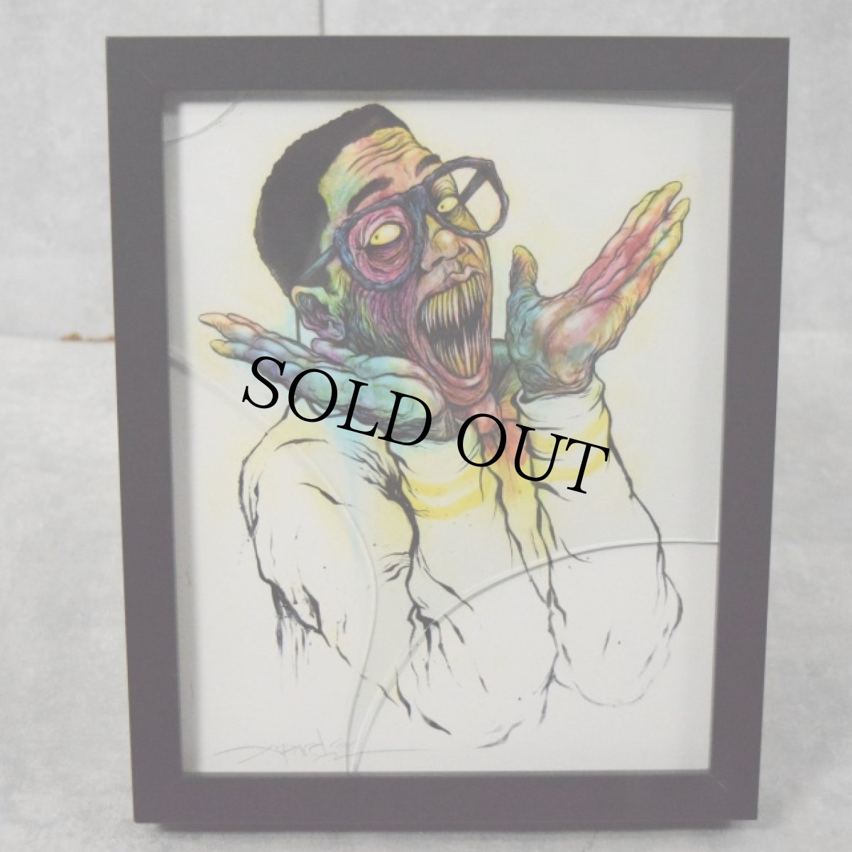 画像1: Alex Pardee Steve Urkel "URKEL JERK" Art Poster サイン入り 額付き (1)