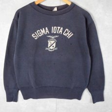 画像1: 60's Champion ランタグ "SIGMA IOTA CHI" フロッキープリント スウェット M (1)