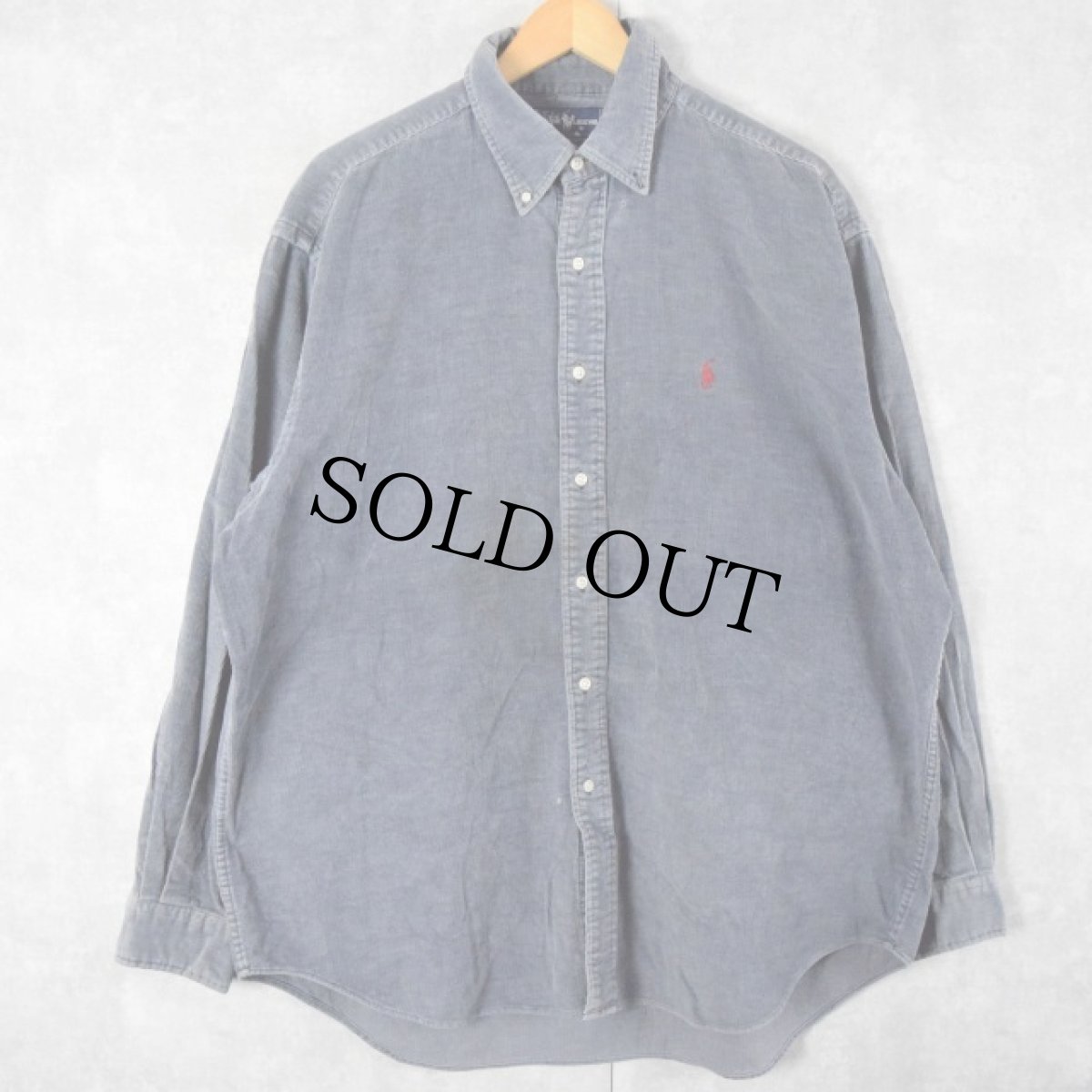 画像1: 90's POLO Ralph Lauren コーデュロイボタンダウンシャツ XL (1)