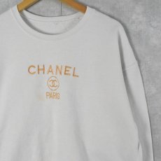 画像1: ブート CHANEL ロゴ刺繍スウェット (1)