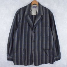 画像1: 50's PENDLETON チェック柄 ウールテーラードジャケット XL (1)