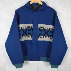 画像1: 80's PENDLETON USA製 ネイティブ柄 ウールジャケット L (1)
