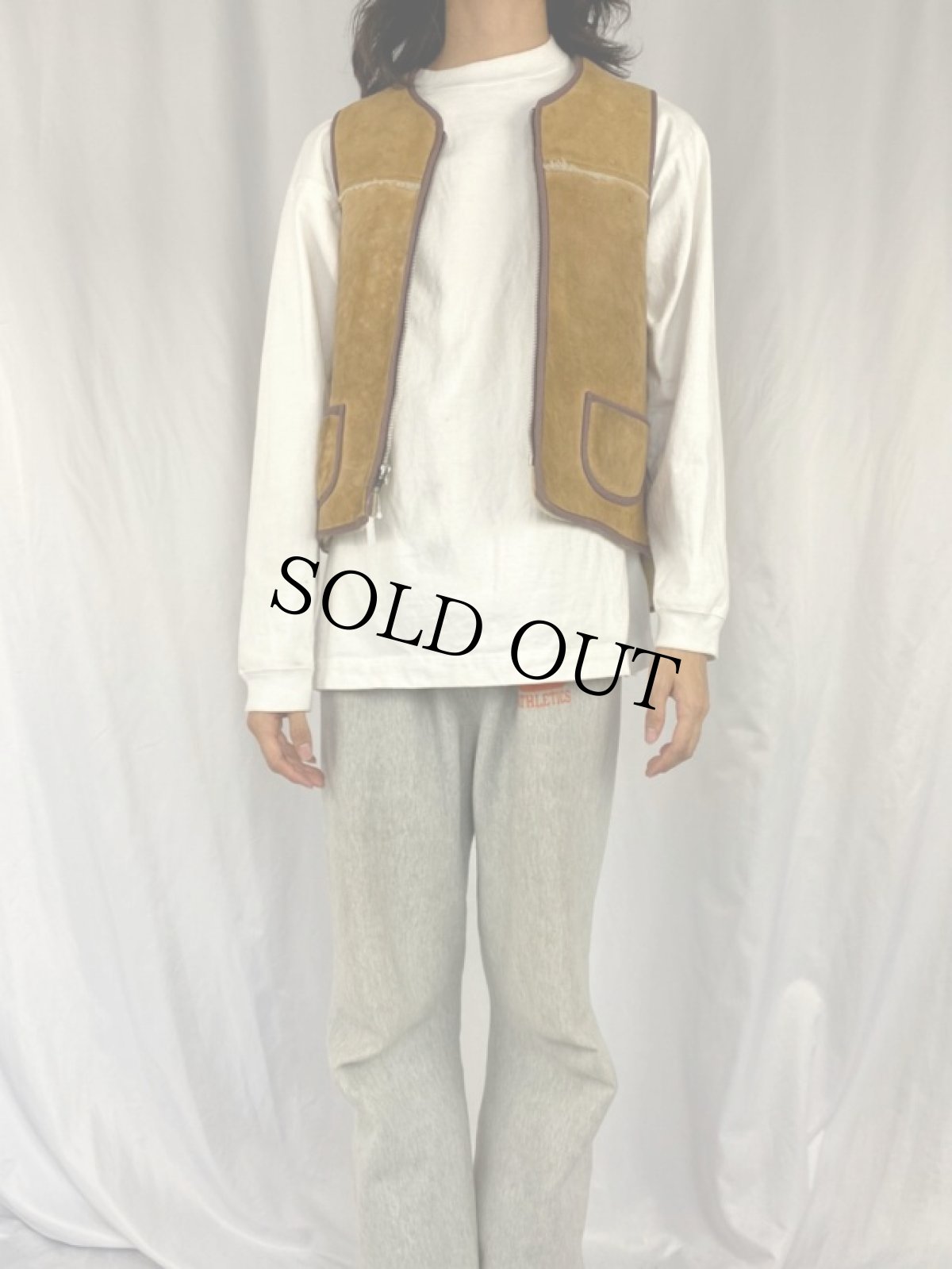 画像2: 70's ムートンベスト (2)